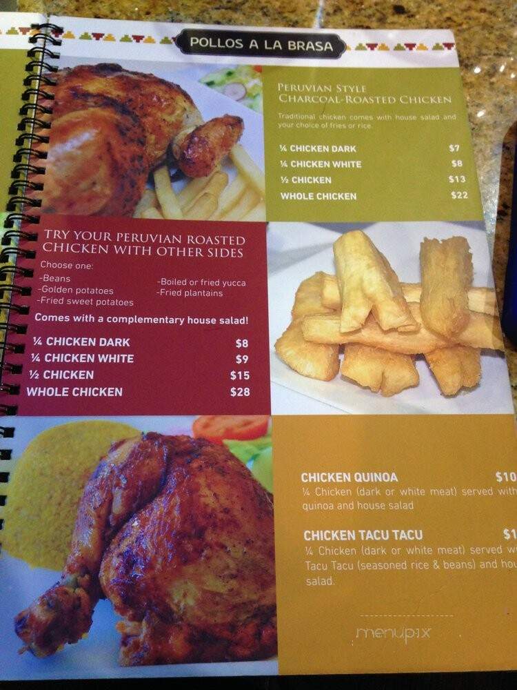 Machu Chicken - Somerville, MA menu_pic