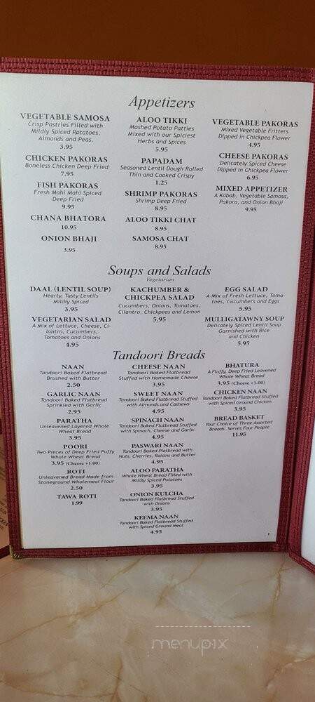 Manraj Palace Cuisine of India - Kent, WA menu_pic
