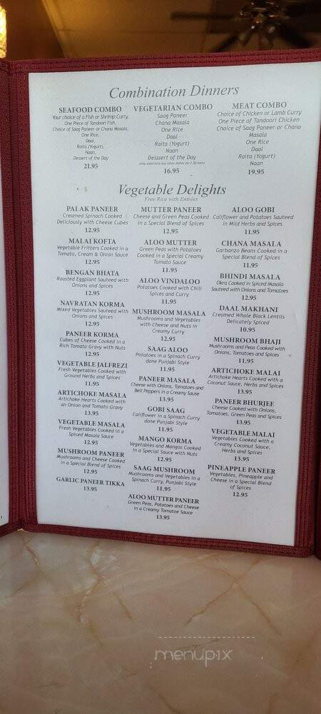 Manraj Palace Cuisine of India - Kent, WA menu_pic