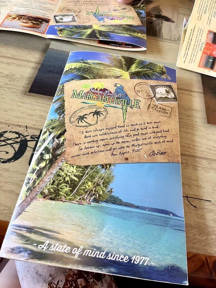 Margaritaville - Destin, FL menu_pic