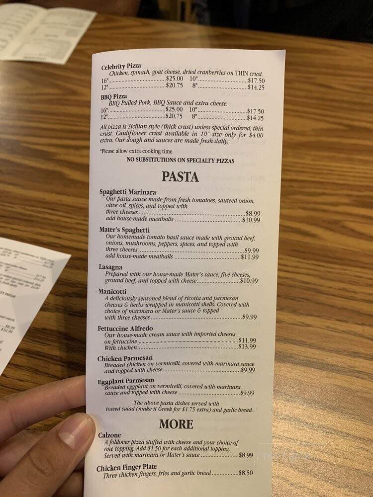 Mater's Pizza and Pasta Emporium - Albertville, AL