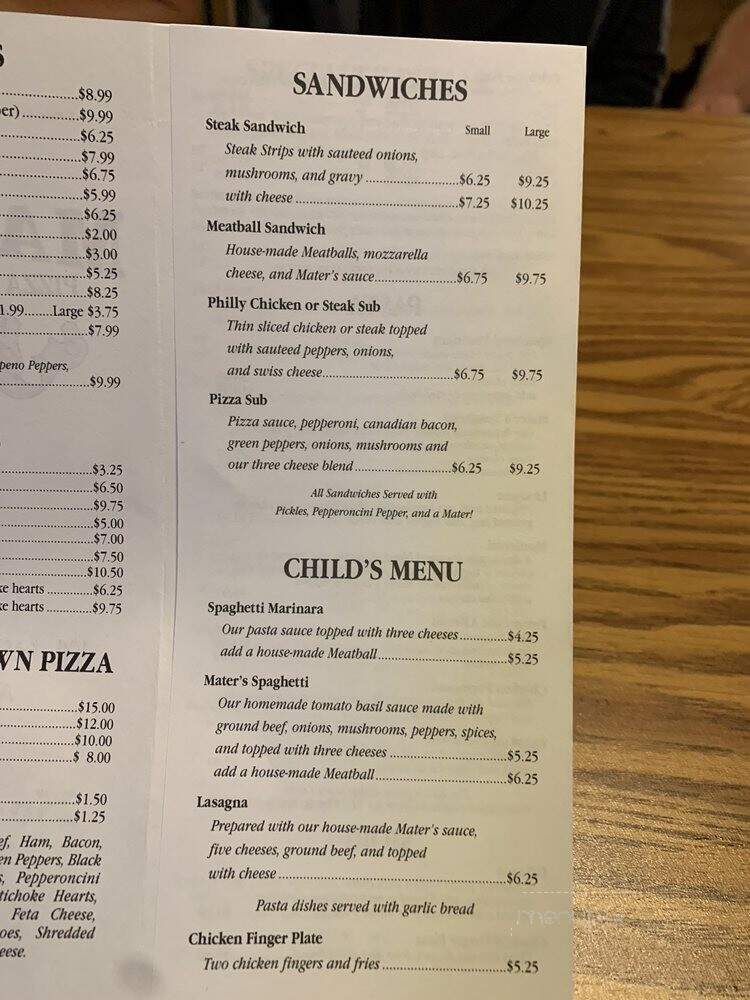 Mater's Pizza and Pasta Emporium - Albertville, AL