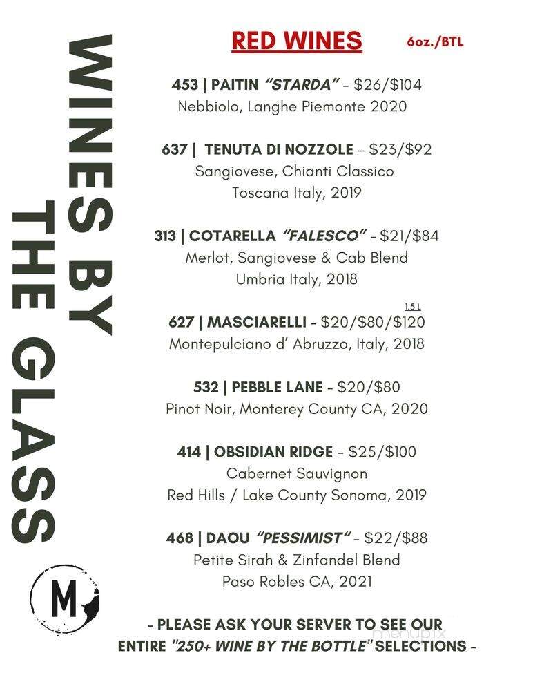 Matteo's Osteria - Kihei, HI menu_pic
