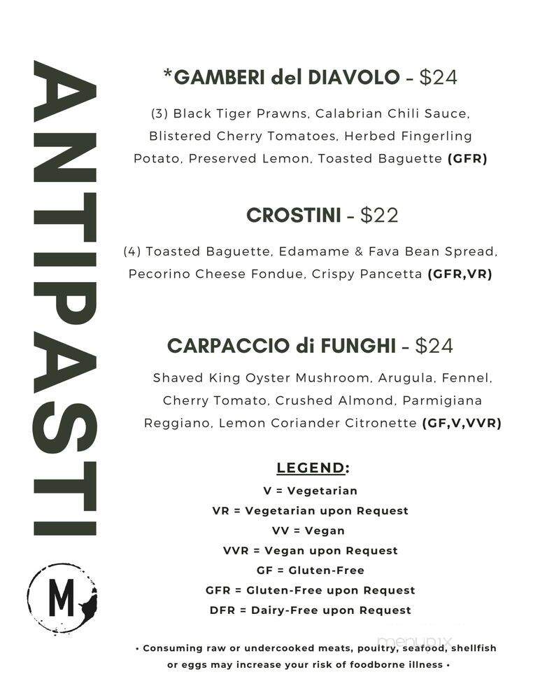 Matteo's Osteria - Kihei, HI menu_pic