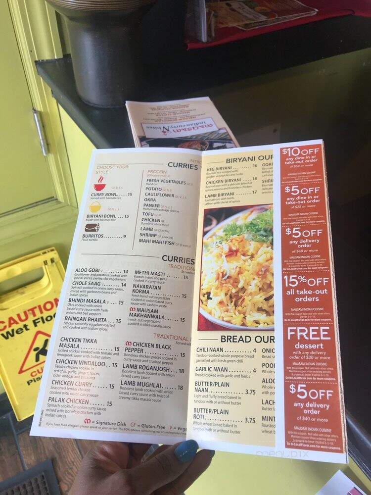 Mausam Indian Restaurant - Montclair - Montclair, NJ menu_pic