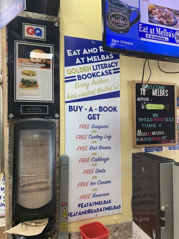 Melba's Famous Po-Boys - New Orleans, LA menu_pic