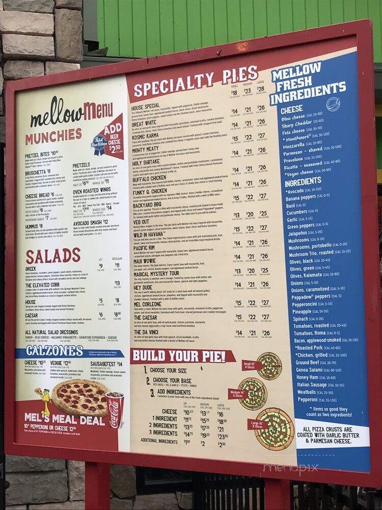 Mellow Mushroom Pizza - Pigeon Forge, TN menu_pic