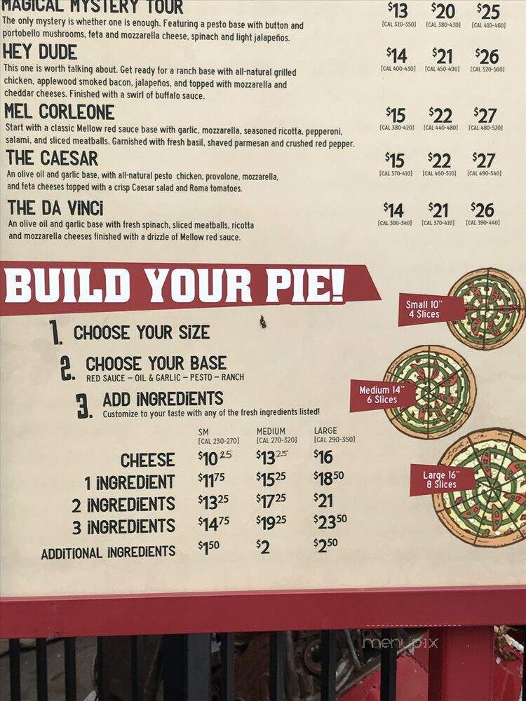 Mellow Mushroom Pizza - Pigeon Forge, TN menu_pic