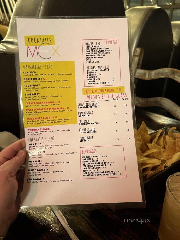 Mex - Bloomfield Hills, MI menu_pic