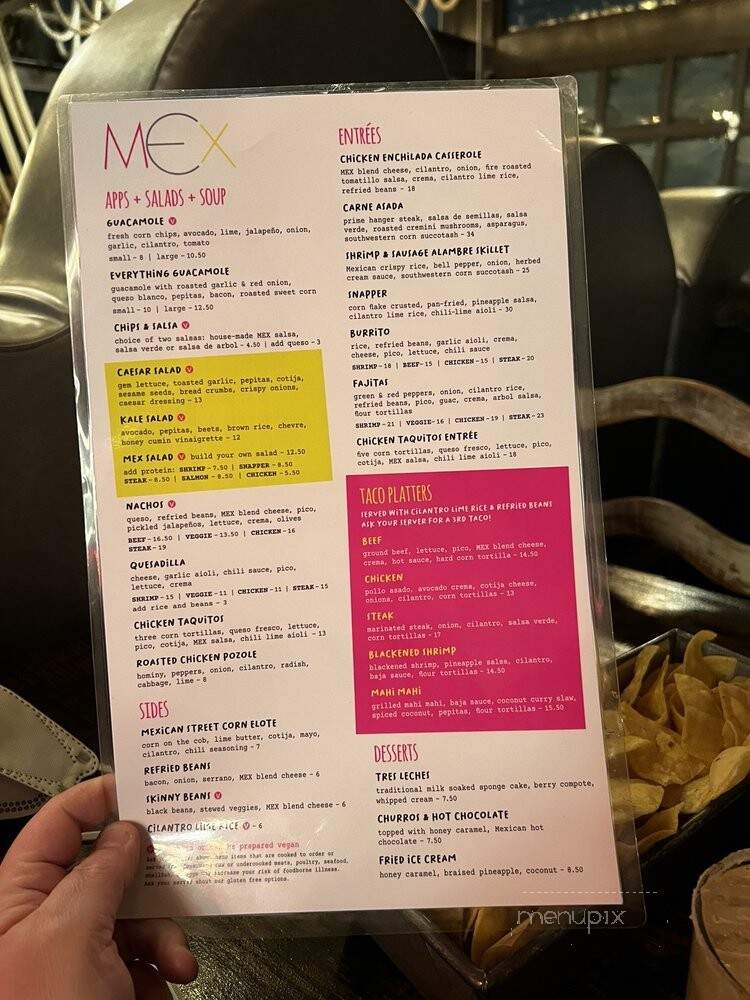 Mex - Bloomfield Hills, MI menu_pic