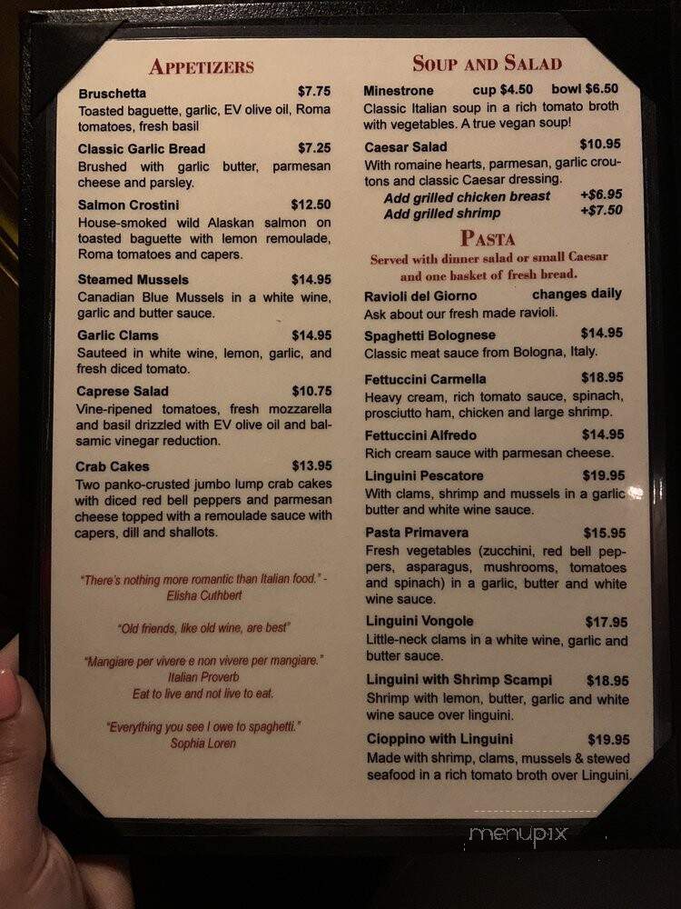 Michael J's - Ruidoso, NM menu_pic