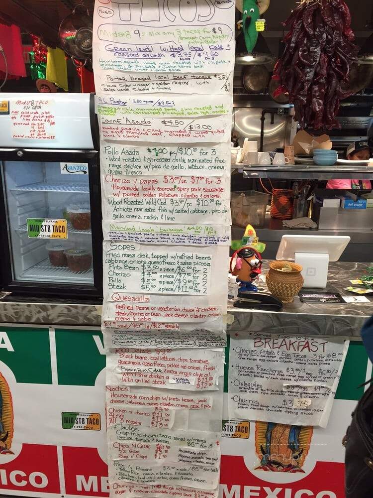 Mid St8 Taco - New Cumberland, PA menu_pic