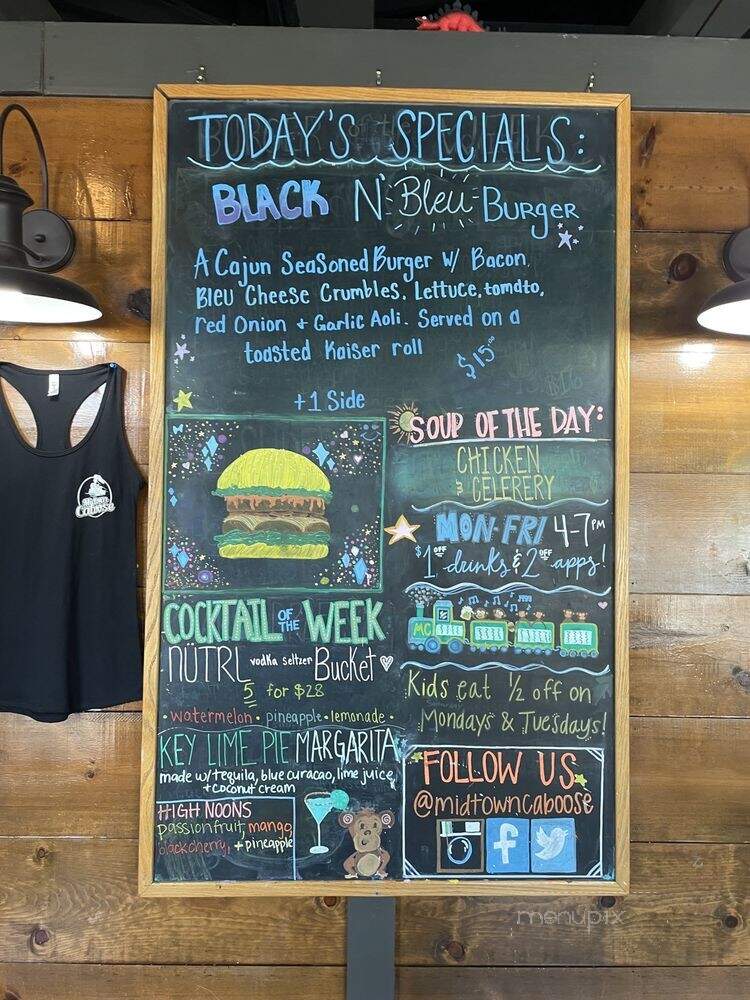 Midtown Caboose - Tallahassee, FL menu_pic