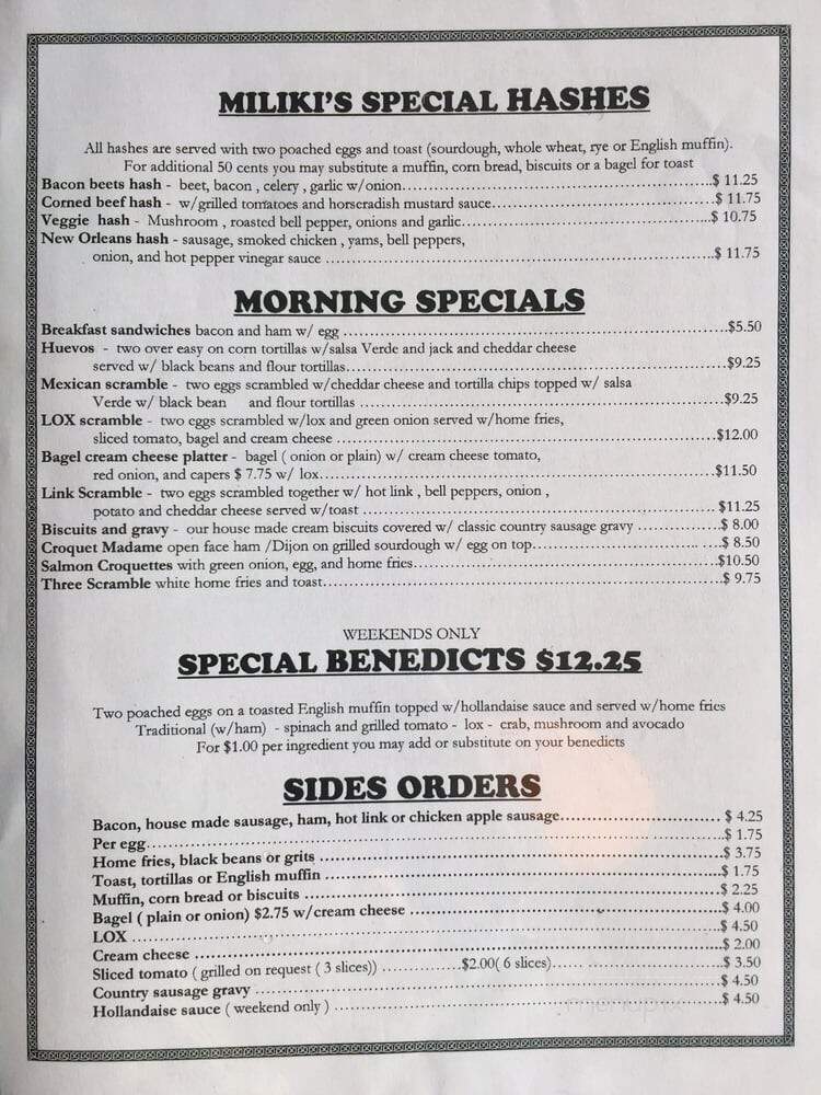 Miliki - Oakland, CA menu_pic