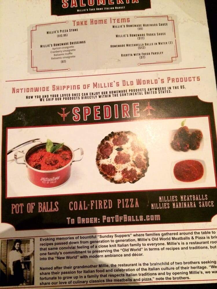 Millie's Old World Meatballs & Pizza - Morristown, NJ