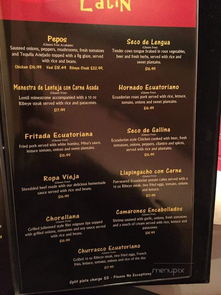 Mina's Bistro - Fort Myers, FL menu_pic
