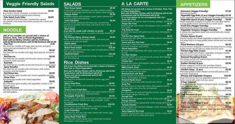 Mint Garden Thai Cuisine - Arleta, CA
