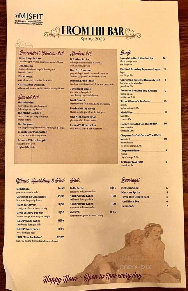 Misfit Bar & Grill - Salem, IN menu_pic