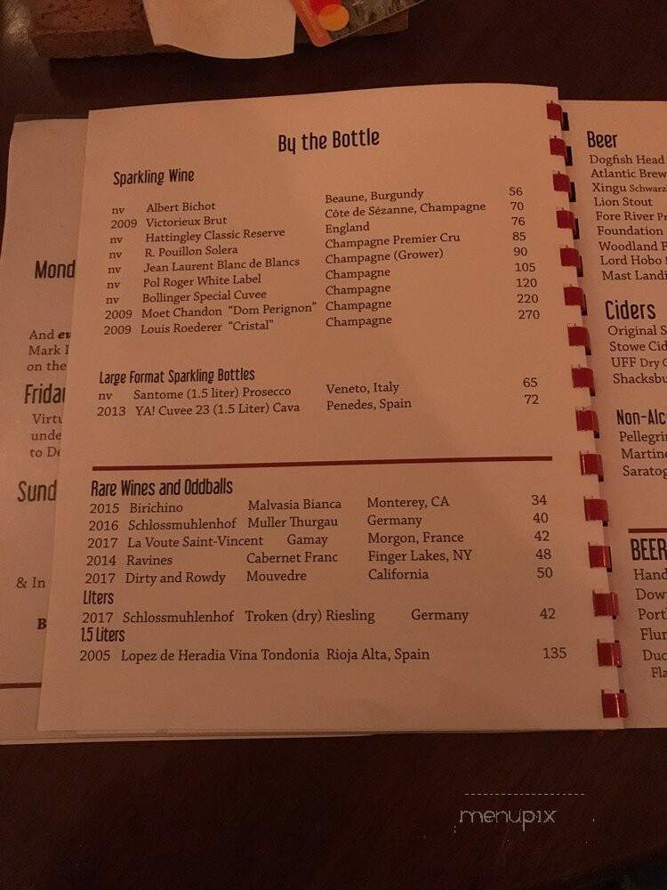 MJ's wine bar - Portland, ME menu_pic