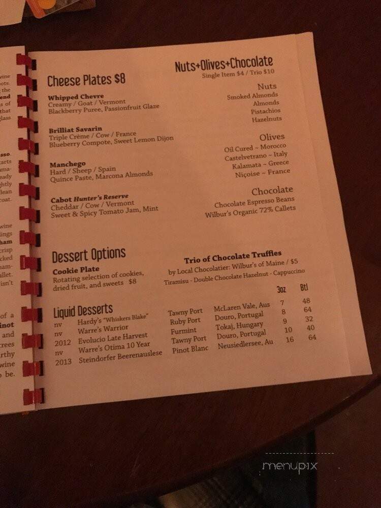 MJ's wine bar - Portland, ME menu_pic