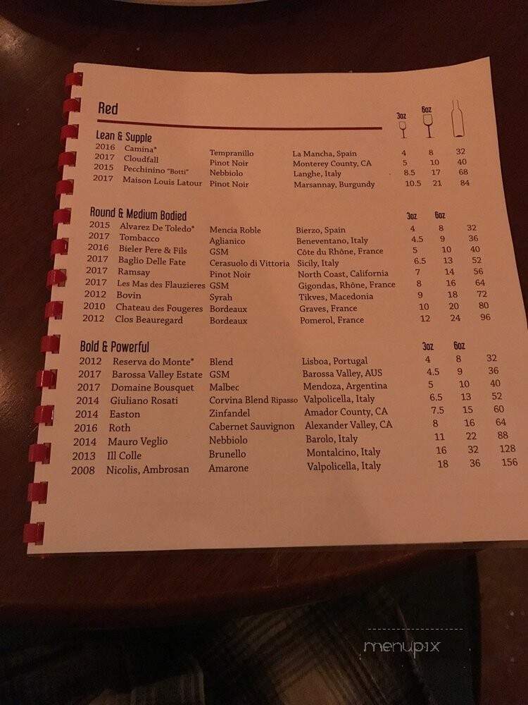 MJ's wine bar - Portland, ME menu_pic