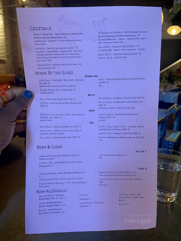 Mockingbird - Oakland, CA menu_pic