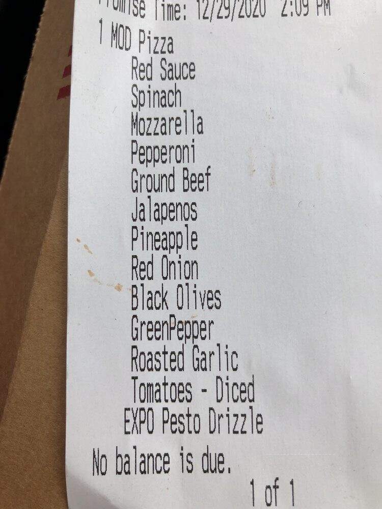 MOD pizza - Issaquah, WA menu_pic