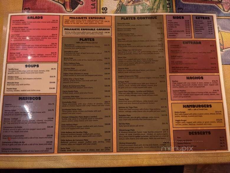 Molcajete - Oakland, CA menu_pic
