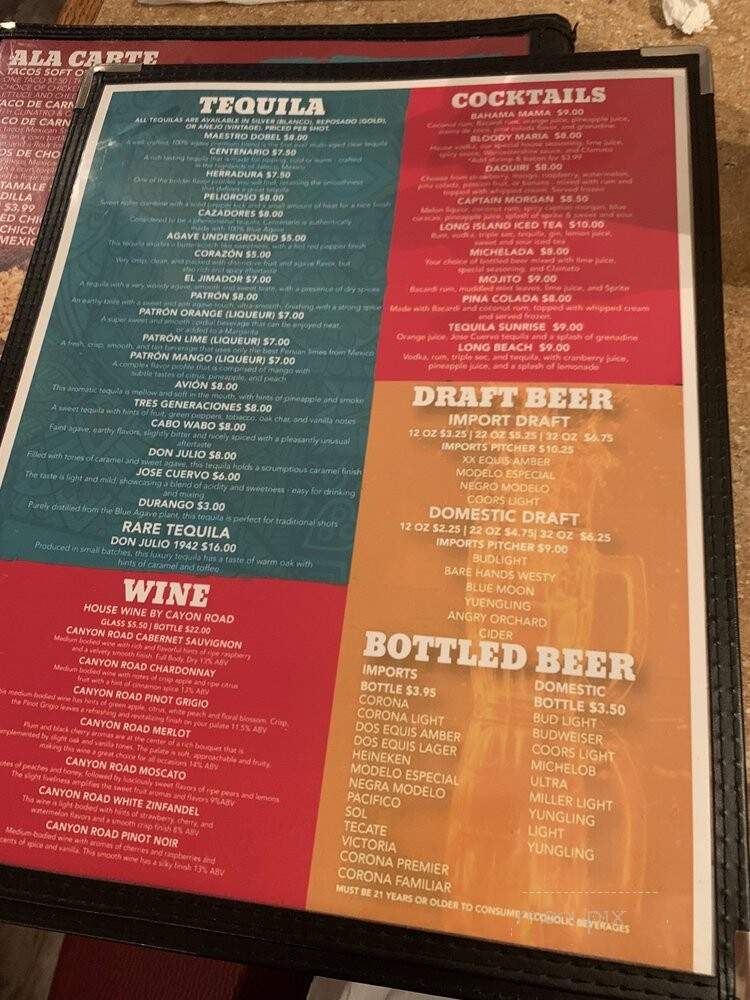 Monterrey Mexican Grill - Mishawaka, IN menu_pic