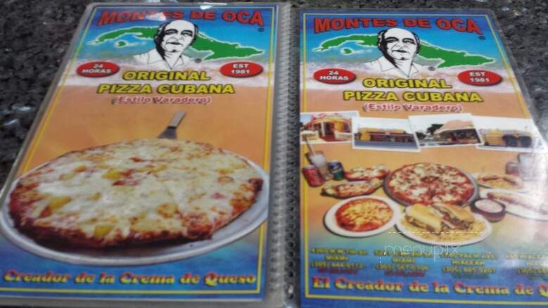 Montes De Oca Pizerria - Miami, FL menu_pic