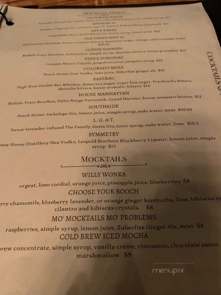 Moro - Durango, CO menu_pic