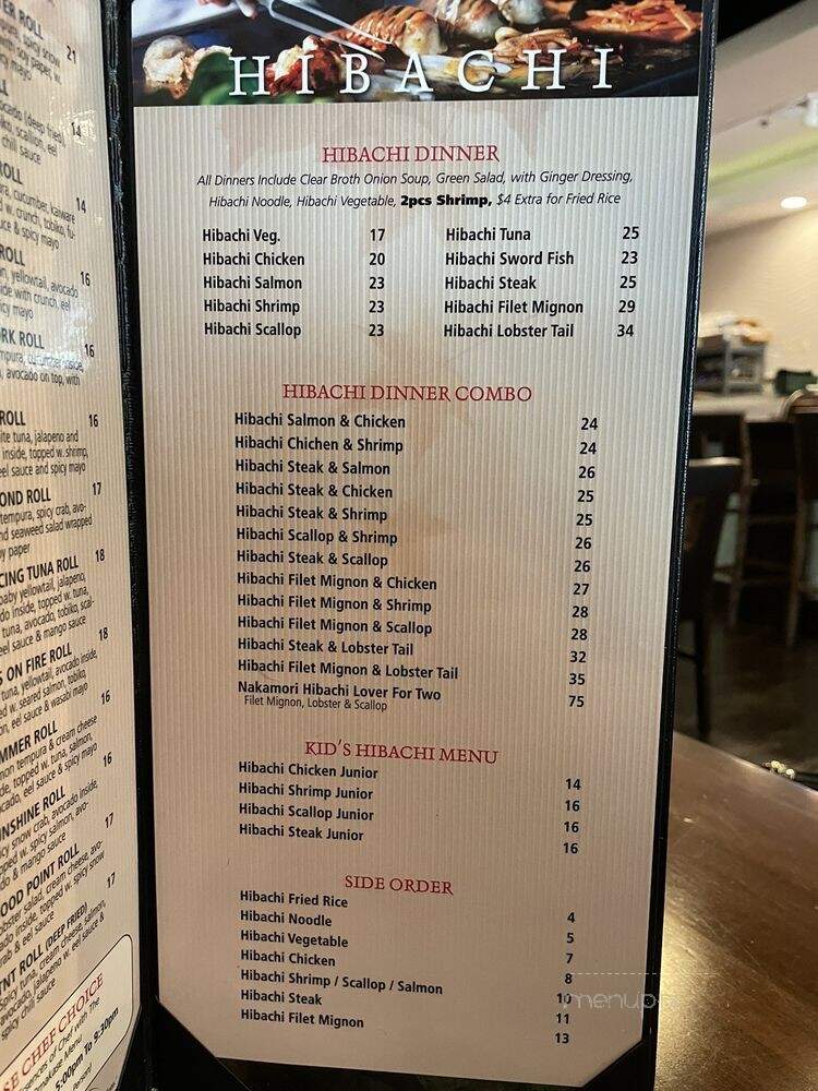 Nakamori Japanese Bistro - Edina, MN menu_pic