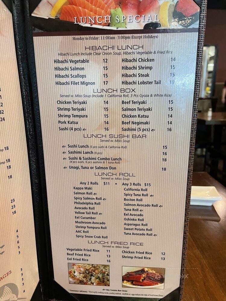 Nakamori Japanese Bistro - Edina, MN menu_pic