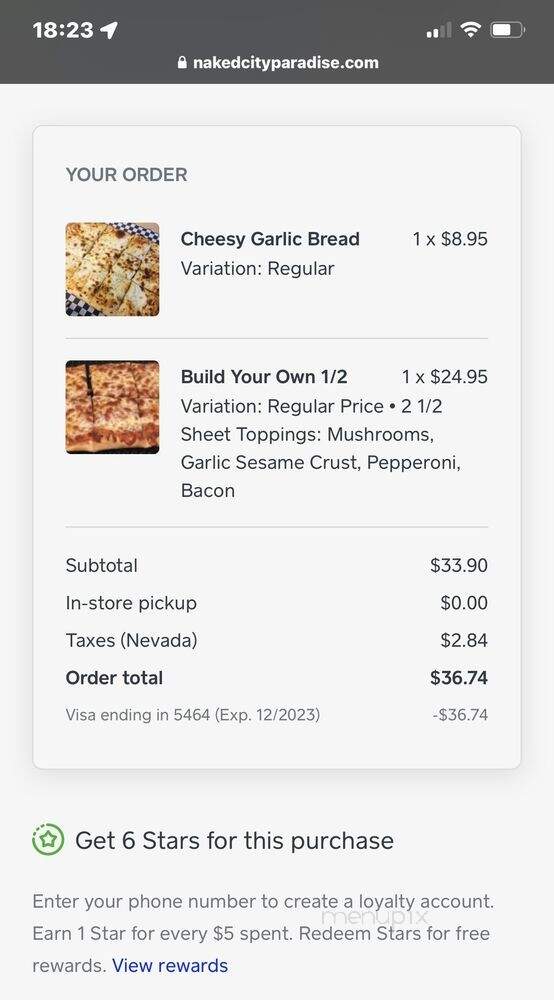Naked City Pizza - Las Vegas, NV menu_pic