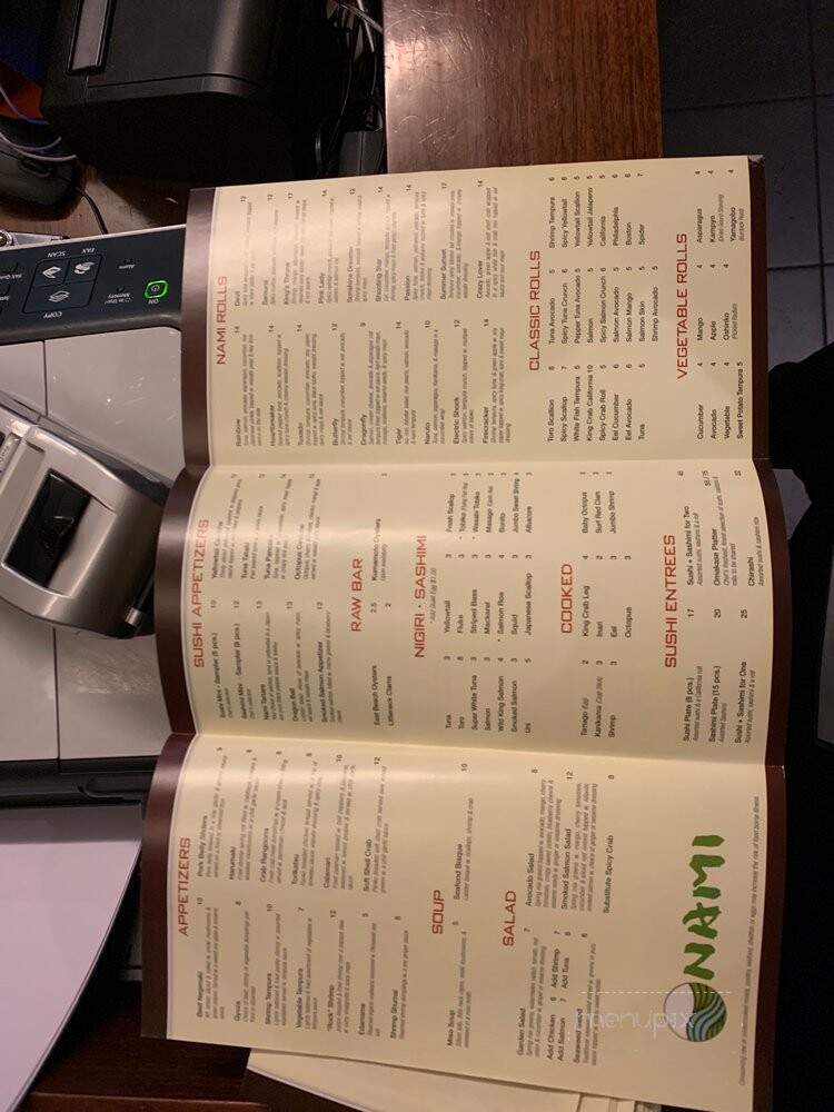 Nami - Providence, RI menu_pic