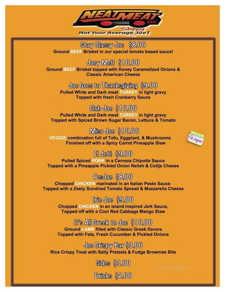 NeatMeatDC - Washington, DC menu_pic