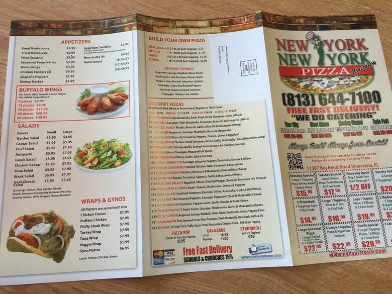 New York New York Pizza - Riverview, FL menu_pic