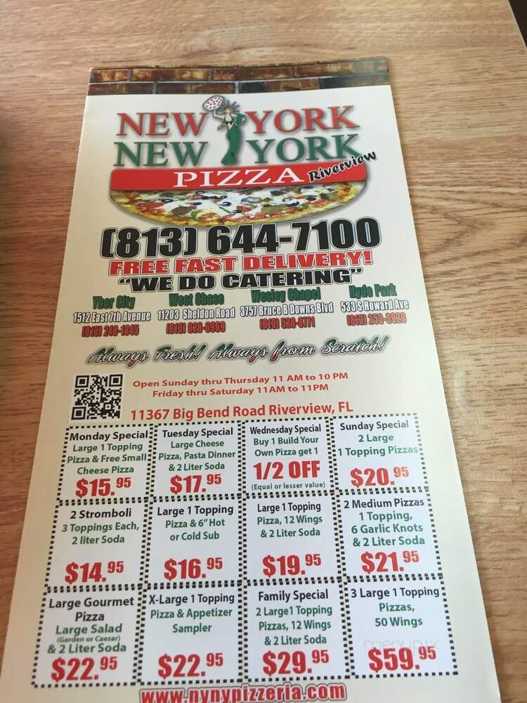 New York New York Pizza - Riverview, FL menu_pic