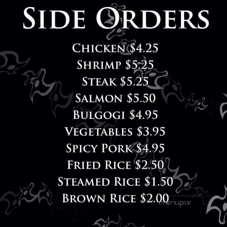 Ninja Hibachi Expeess - Greenville, NC menu_pic