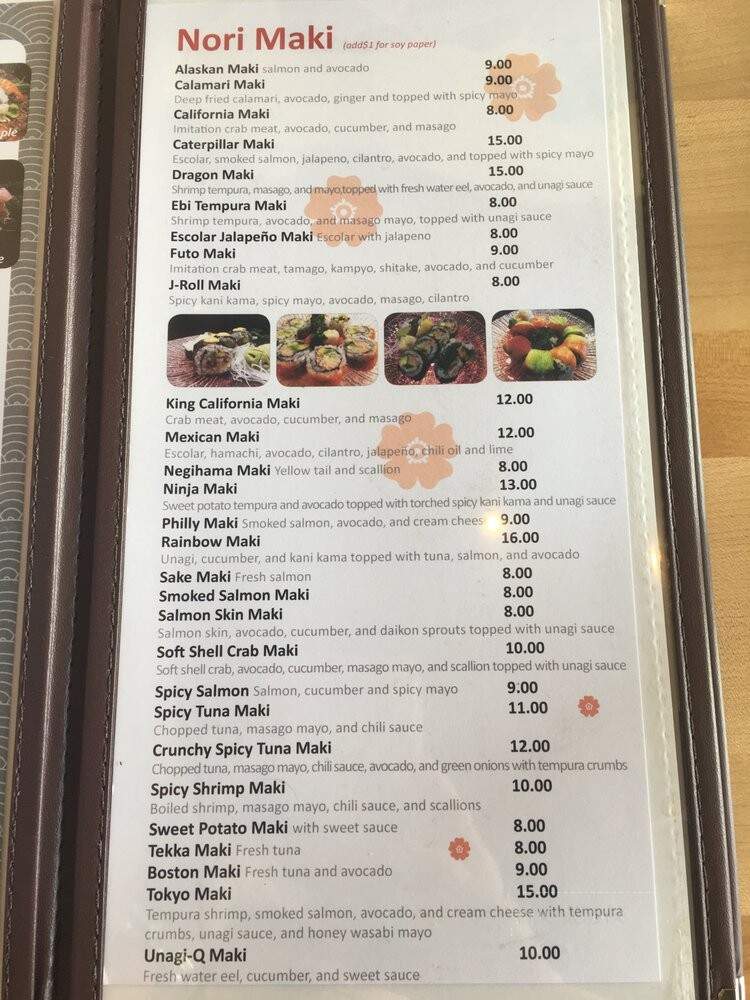 Nori Neighborhood Byob Sushi Bar - Chicago, IL menu_pic