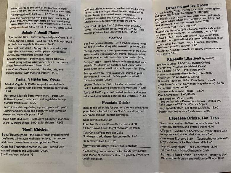 Orchestria Palm Court - San Jose, CA menu_pic