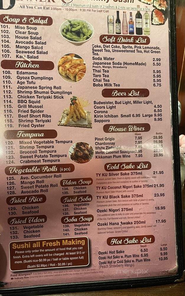 O'Yummy Sushi - Virginia Beach, VA menu_pic