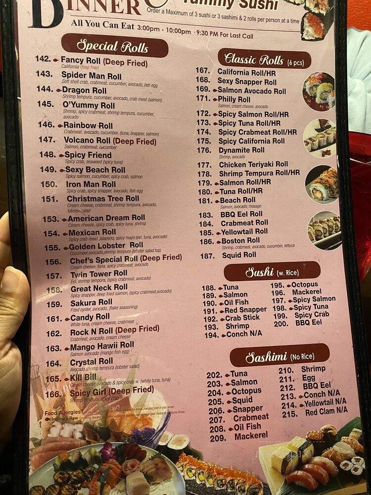 O'Yummy Sushi - Virginia Beach, VA menu_pic