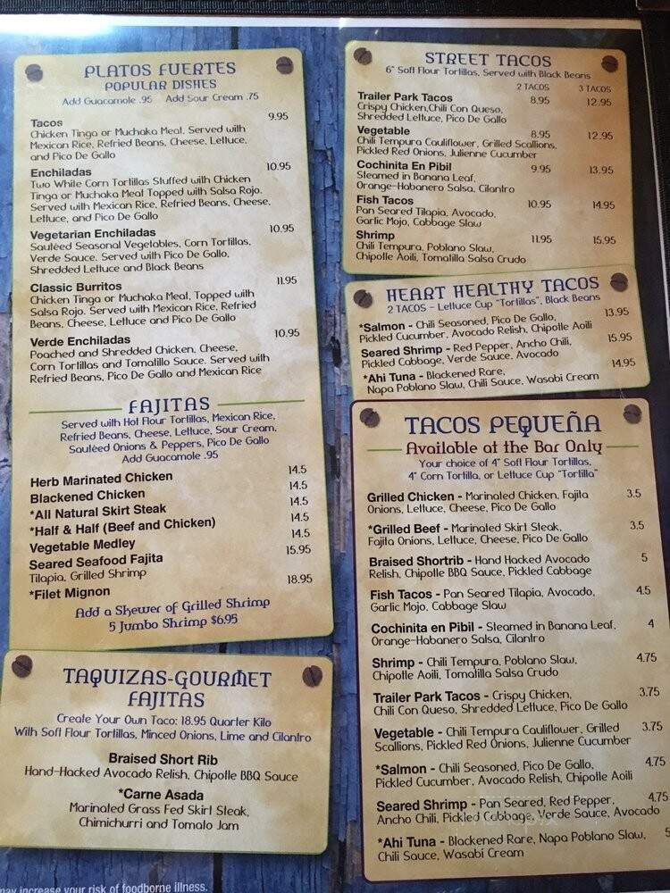 Papagayo - Boston, MA menu_pic
