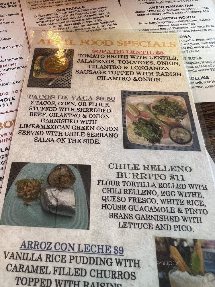 Papi's Tacos - Baltimore, MD menu_pic