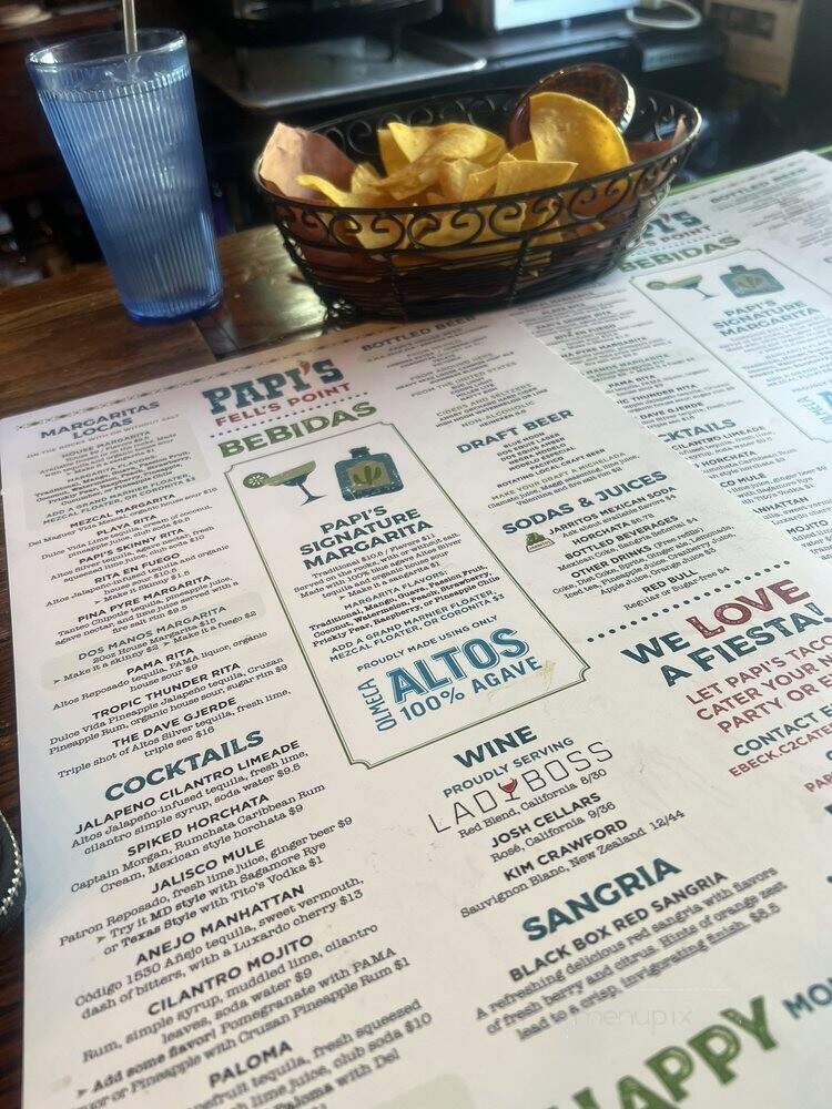 Papi's Tacos - Baltimore, MD menu_pic