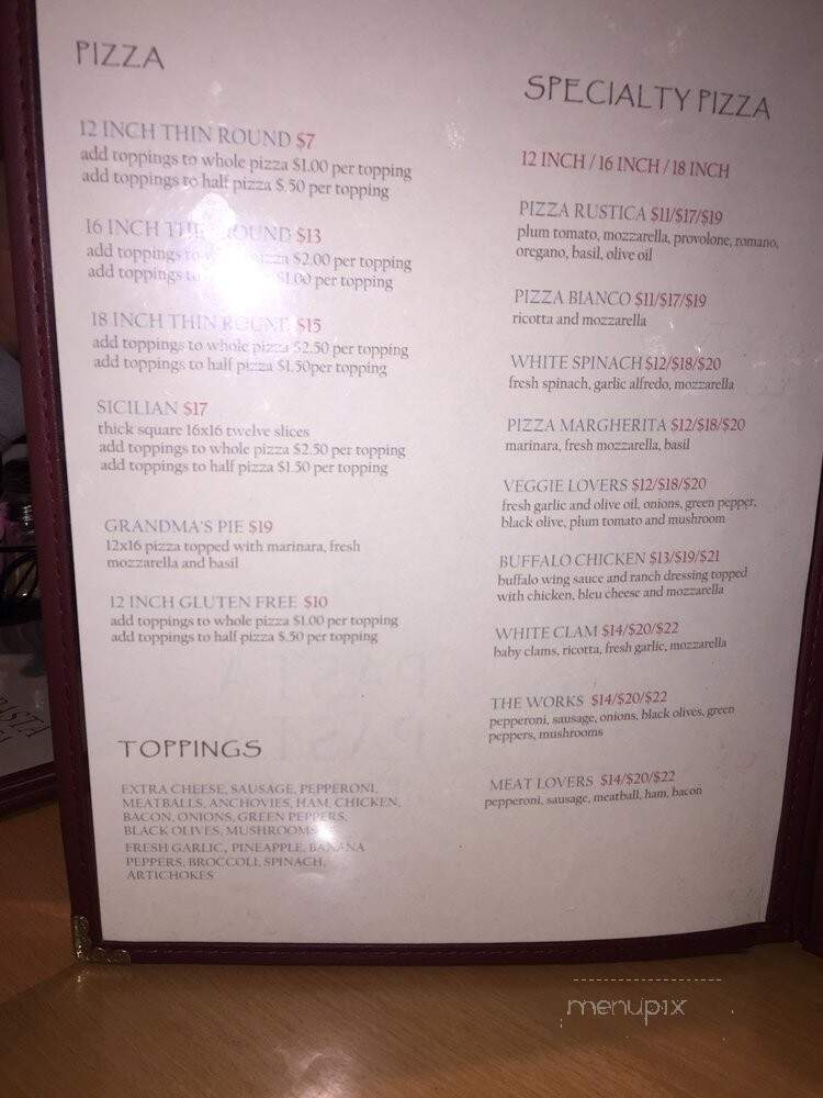 Pasta Pasta - Flagler Beach, FL menu_pic