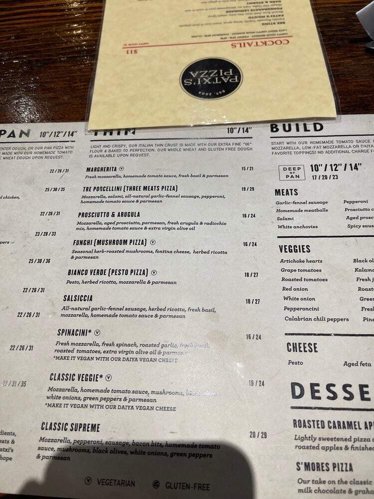 Patxi's Chicago Pizza Cherry Hills - Englewood, CO menu_pic