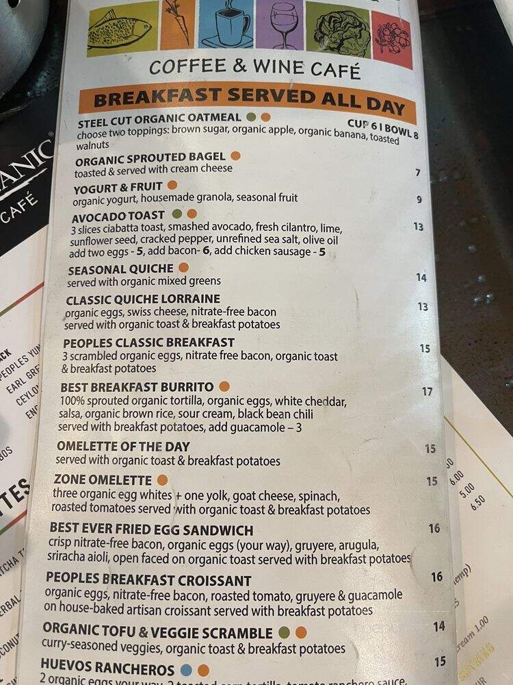 Peoples Organic - Minnetonka, MN menu_pic