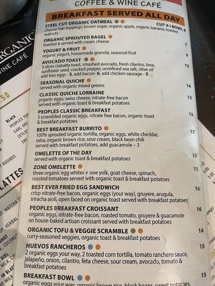 Peoples Organic - Minnetonka, MN menu_pic